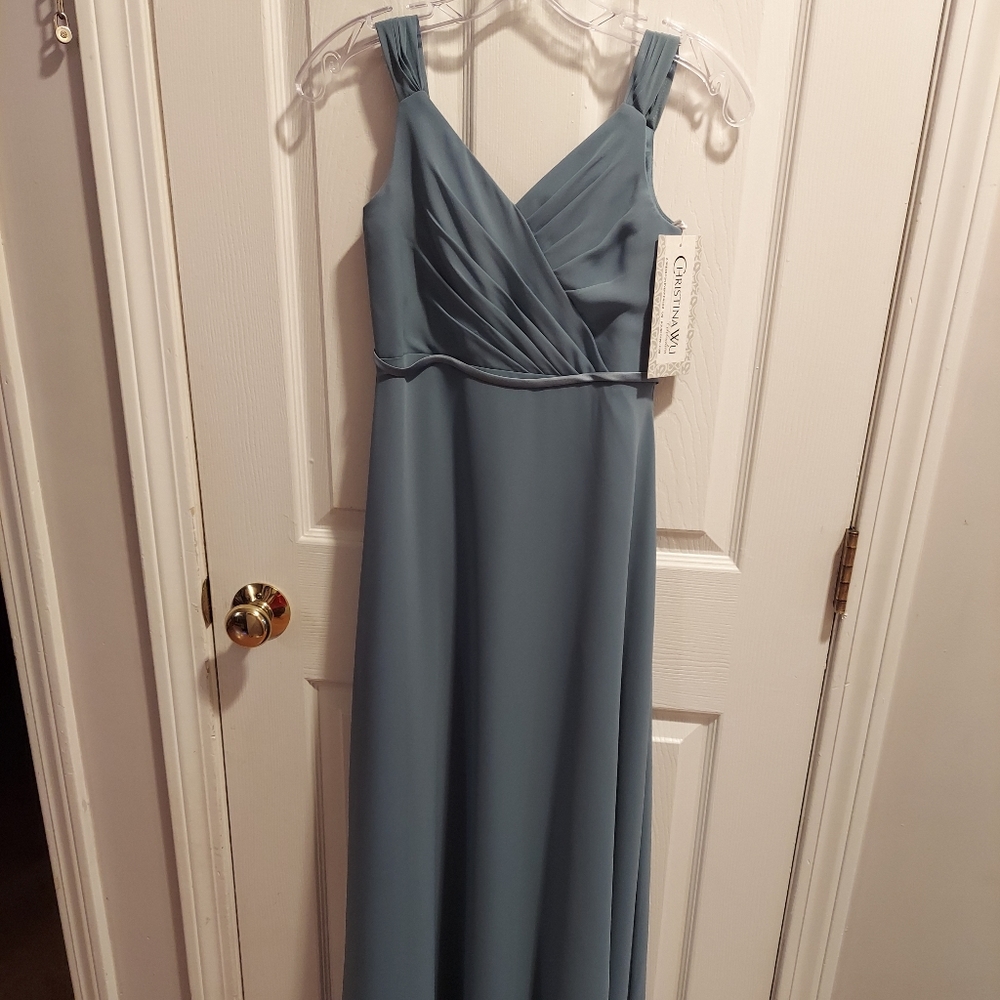 Tags on! Junior Bridesmaid Dress, Slate Blue